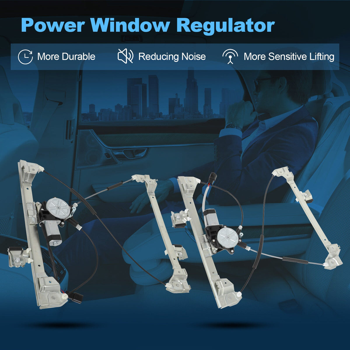 For Hummer H2 2009-2003 2-Pin Window Regulators w/ Motor Front Left & Right 6B93BC-57