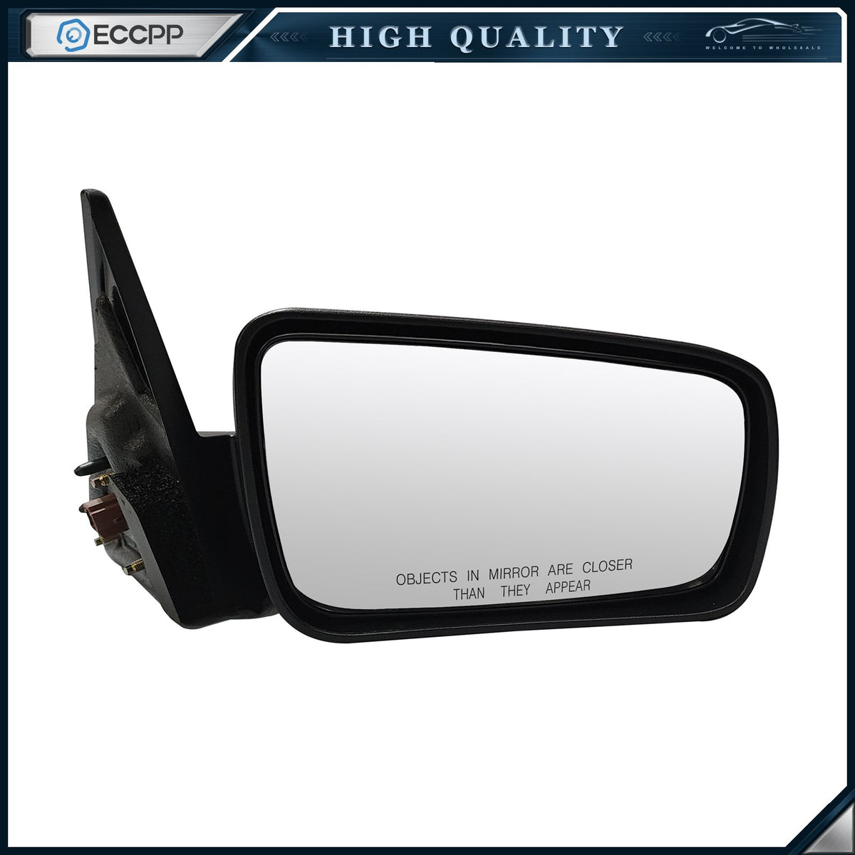 Right Side Power Mirror For 2005-2009 Ford Mustang Black Textured