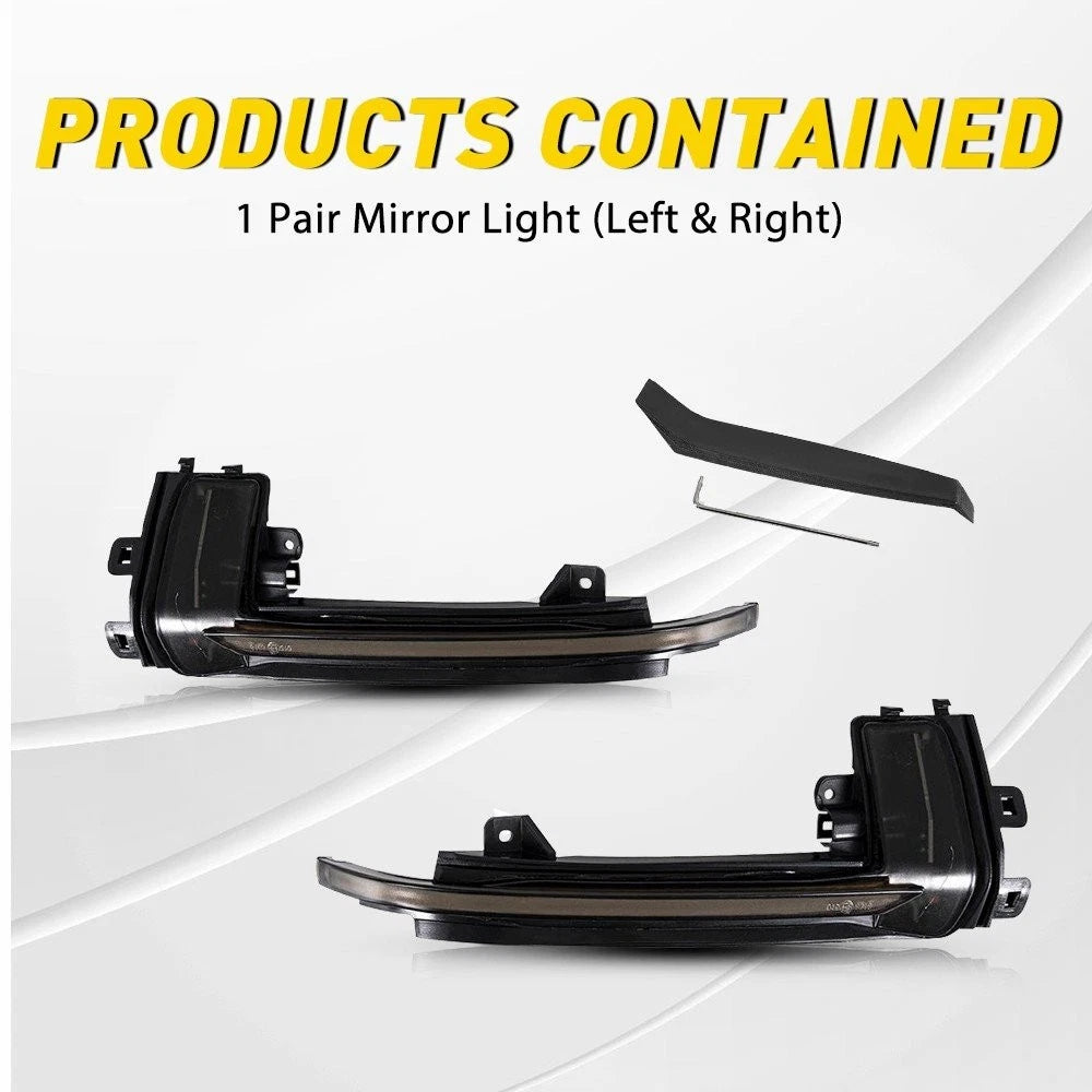 For Audi A4 A5 B8.5 11-16 LED Side Mirror Dynamic Turn Signal Light Smoke Amber 6B93BC-57