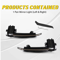 For Audi A4 A5 B8.5 11-16 LED Side Mirror Dynamic Turn Signal Light Smoke Amber 6B93BC-57