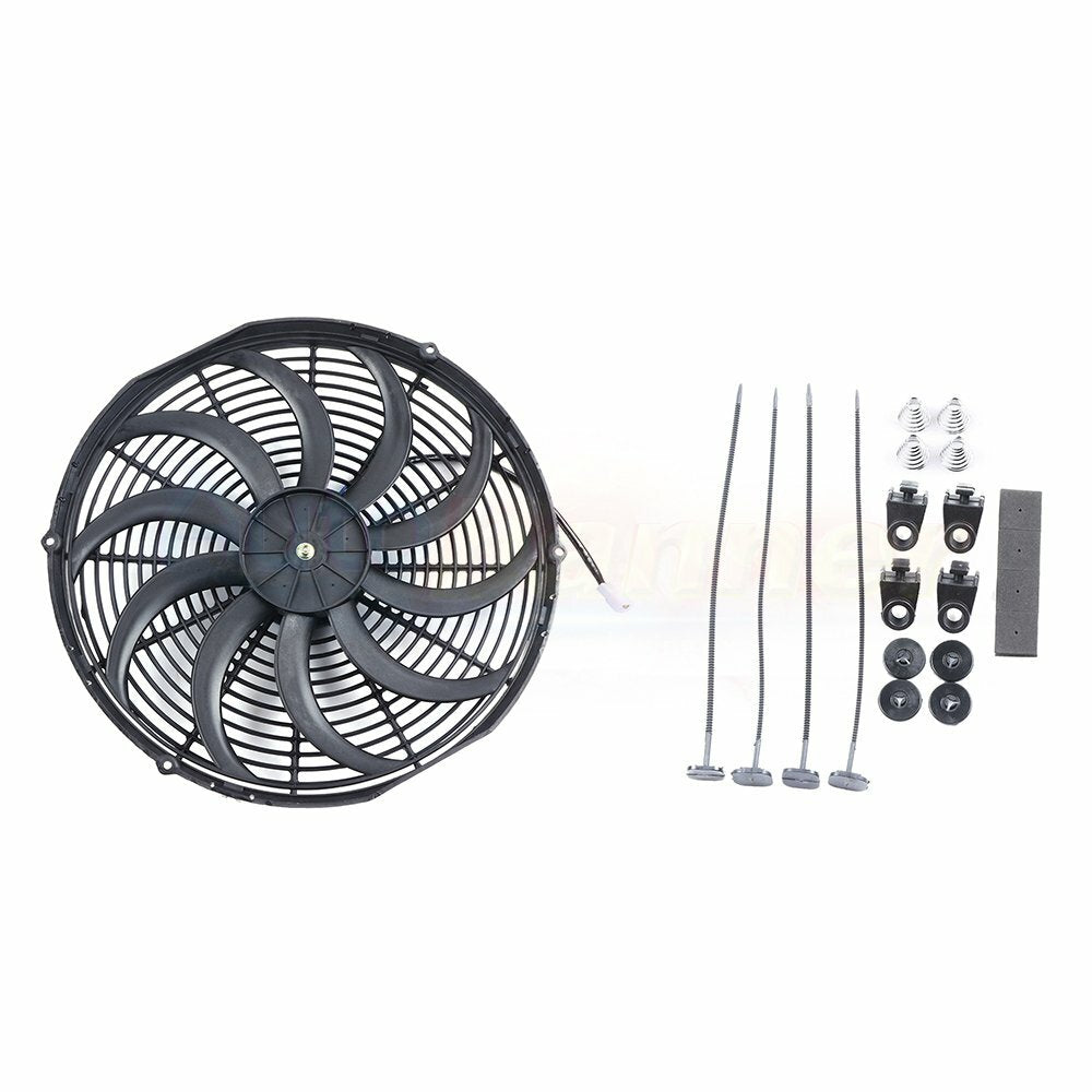 Condenser Radiator Cooling Fan Universal 16" Inch For 1999 2000-2017 Ford F-350 6B93BC-57
