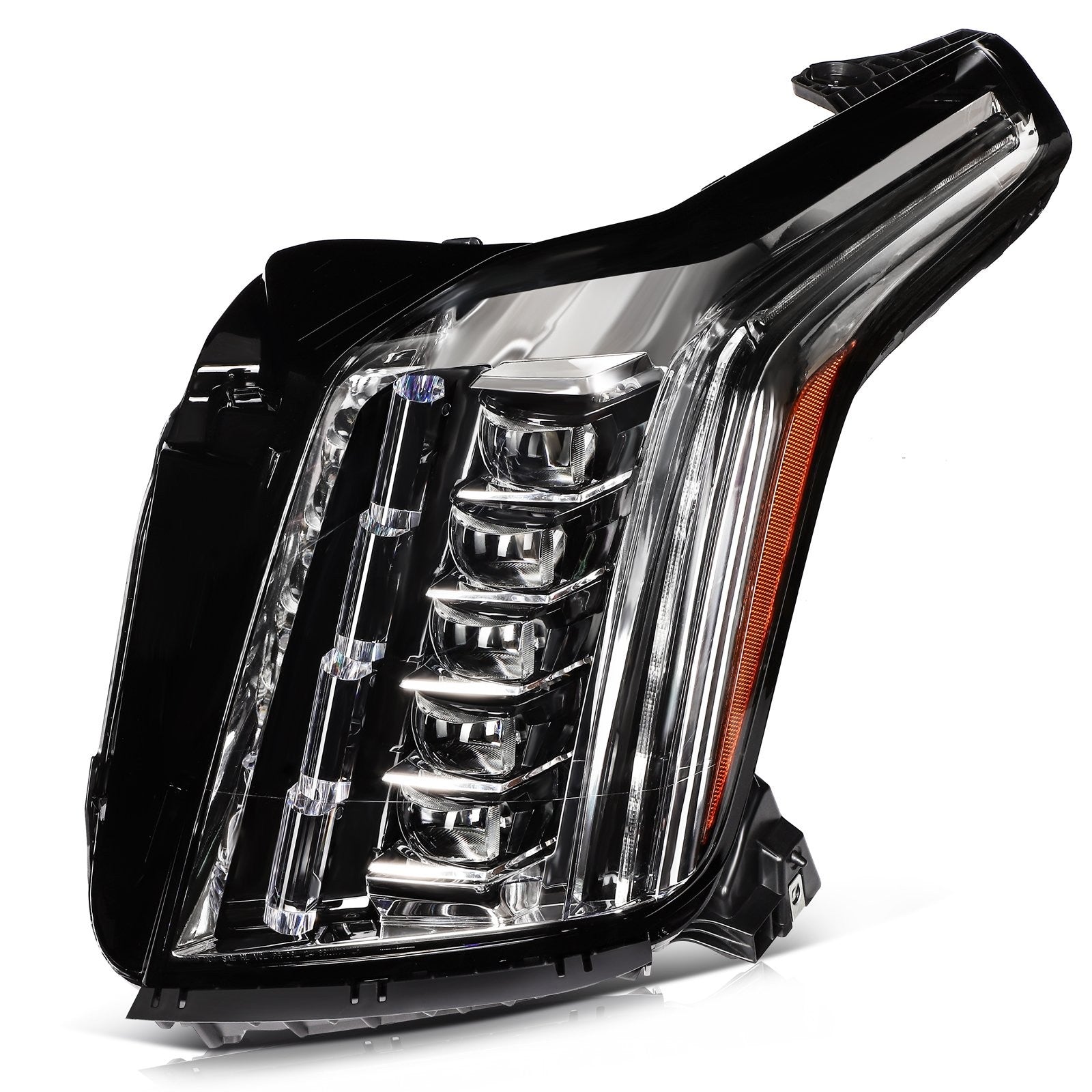 Driver Left Side LED Headlight For 2015-2020 Cadillac Escalade 6.2L Black Amber KOEEP