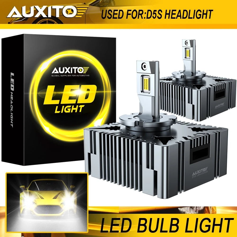 AUXITO D5S LED Headlight Bulbs High Low For Audi A3 A4 A5 A6 Q3 Q5 Q7 S4 S5 EOA AUXITO