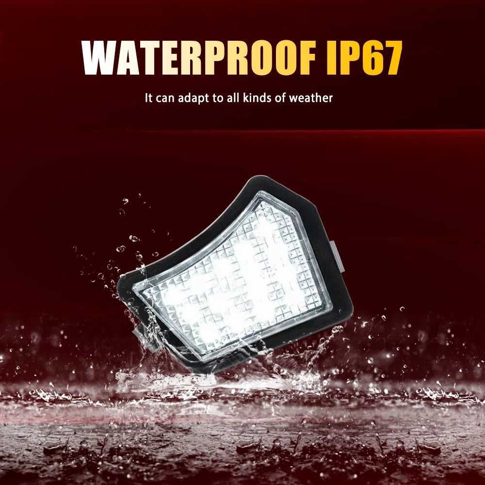 White LED Side View Under Mirror Puddle Light for Jaguar XF 2009-21/XK 2006-14 A 6B93BC-57
