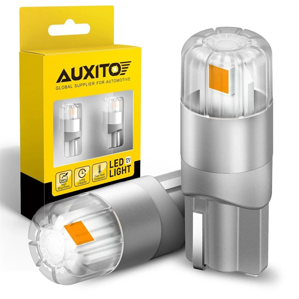 AUXITO W5W 175 2825 168 194 T10 LED Parking Light Bulbs Bright Yellow Amber EOA AUXITO