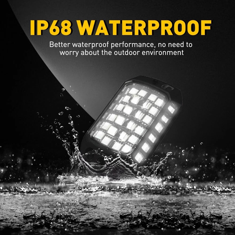 16PCS White 36-LED Rock Underbody Light Kit Glow Lamp Neon Truck Motorcycle EOA 6B93BC-57