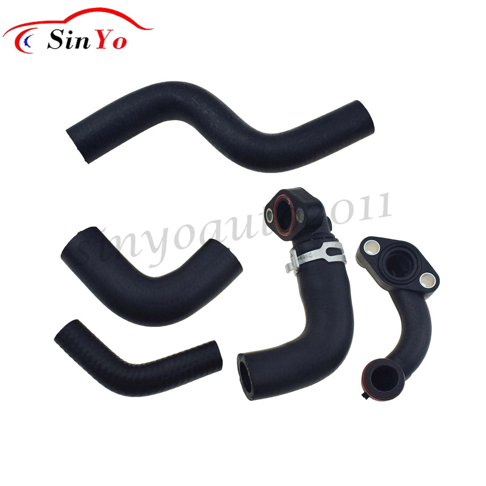 5Pcs Engine Coolant Pipe Hose For Jeep Grand Cherokee 68211250AA 68211200AC 6B93BC-57