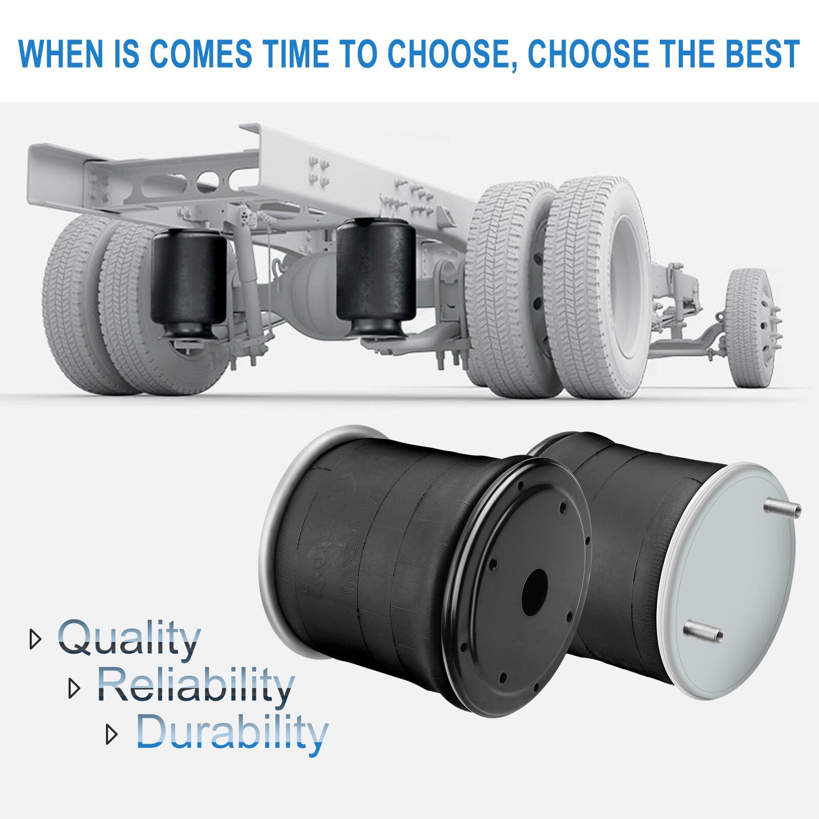 Pair Air Suspension Air Bags W01-358-8050 For Hendrickson Goodyear 1R14-039 6B93BC-57