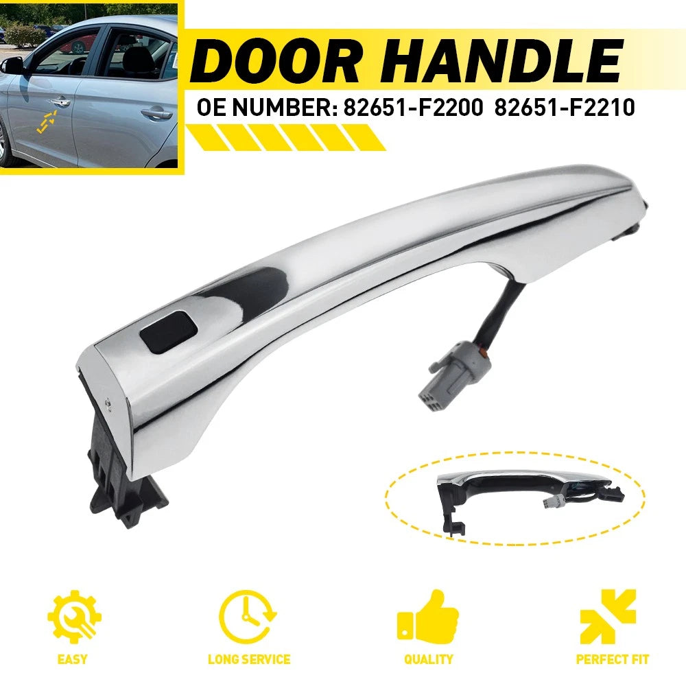 Door Front Left Handle Fit 2017-20 Exterior Hyundai Elantra Sedan w/ Smart Key A 6B93BC-57