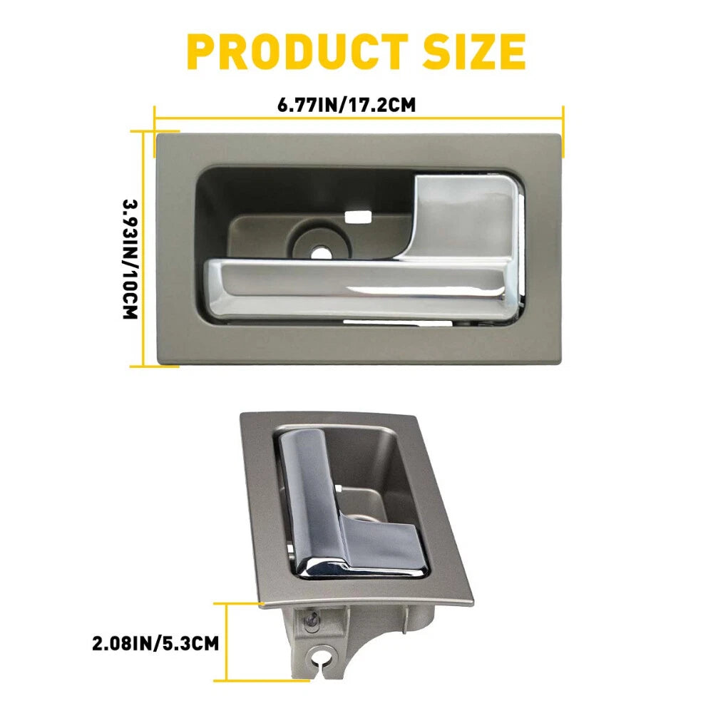 Inside Door Interior Handle Right Passenger Side Platinum Chrome for Ford F150 6B93BC-57