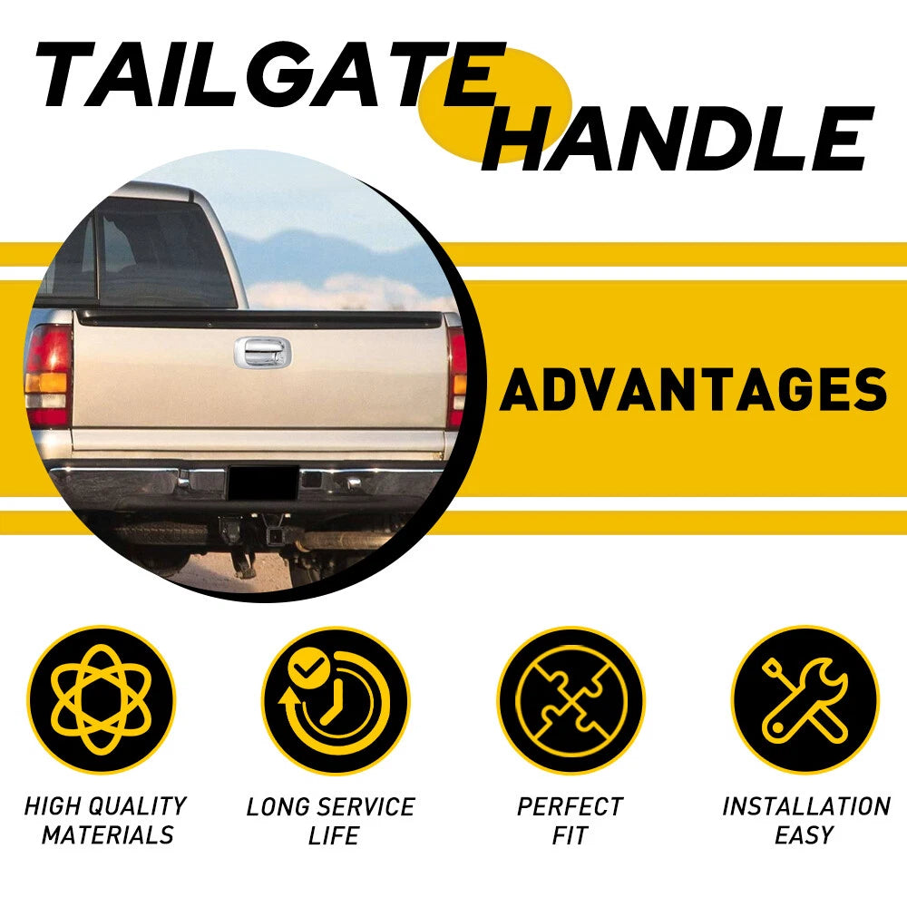 Chrome Tailgate Tail Gate Handle Bezel for 99-07 Chevy Silverado Pickup Truck EA 6B93BC-57