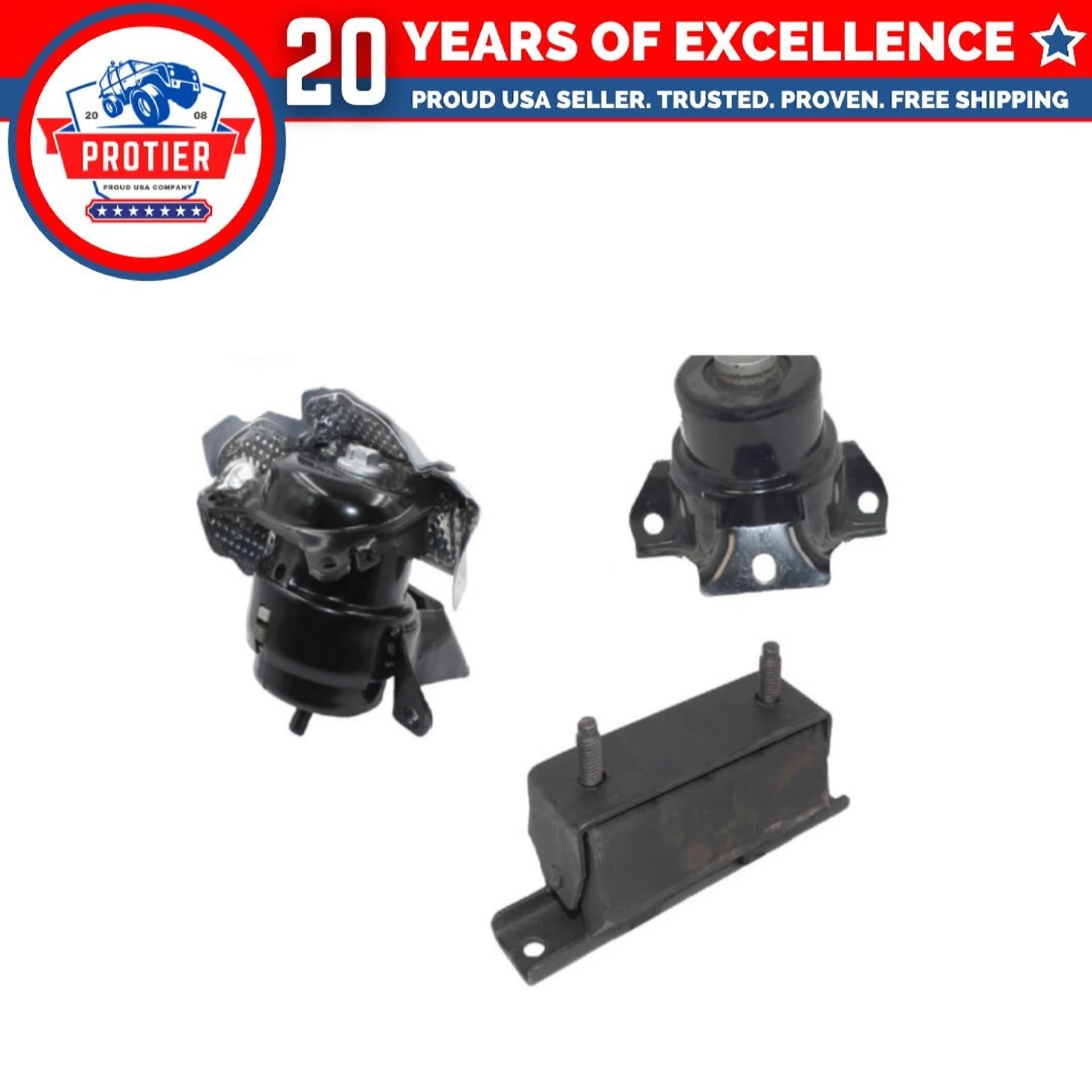 Motor & Trans Mount 3PCS Compatible for 15-17 GMC Yukon/ Yukon XL 6.2L 4WD 6B93BC-57