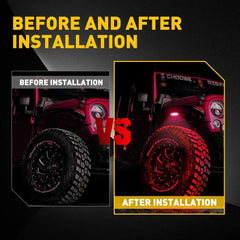 Red 4 Pods LED Rock Lights For JEEP Offroad Car Truck ATV Boat Underbody Light A 6B93BC-57