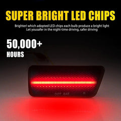 For 2021-2023 Ford Bronco Sport Rear Red Side Marker Light Set RH LH LED Bulbs A 6B93BC-57