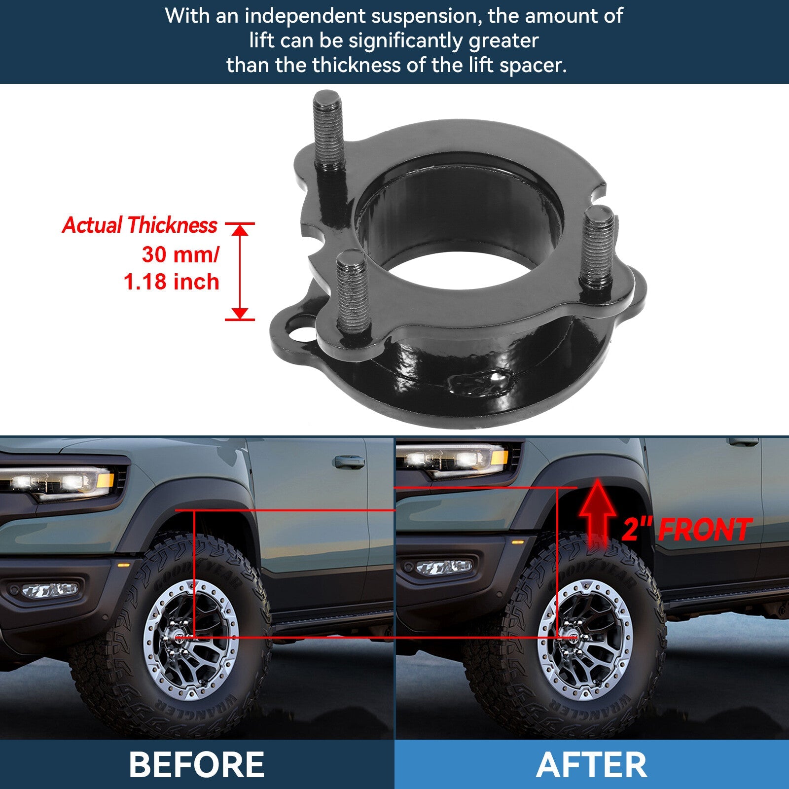 ECCPP 2" Front Leveling Lift Kit Steel For GMC Envoy Chevy Trailblazer 2002-2009 ECCPP