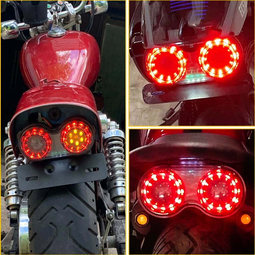 For Honda Shadow VLX 600 VT750 1100 Dual Rear LED Turn Signals Brake Tail Light 6B93BC-57