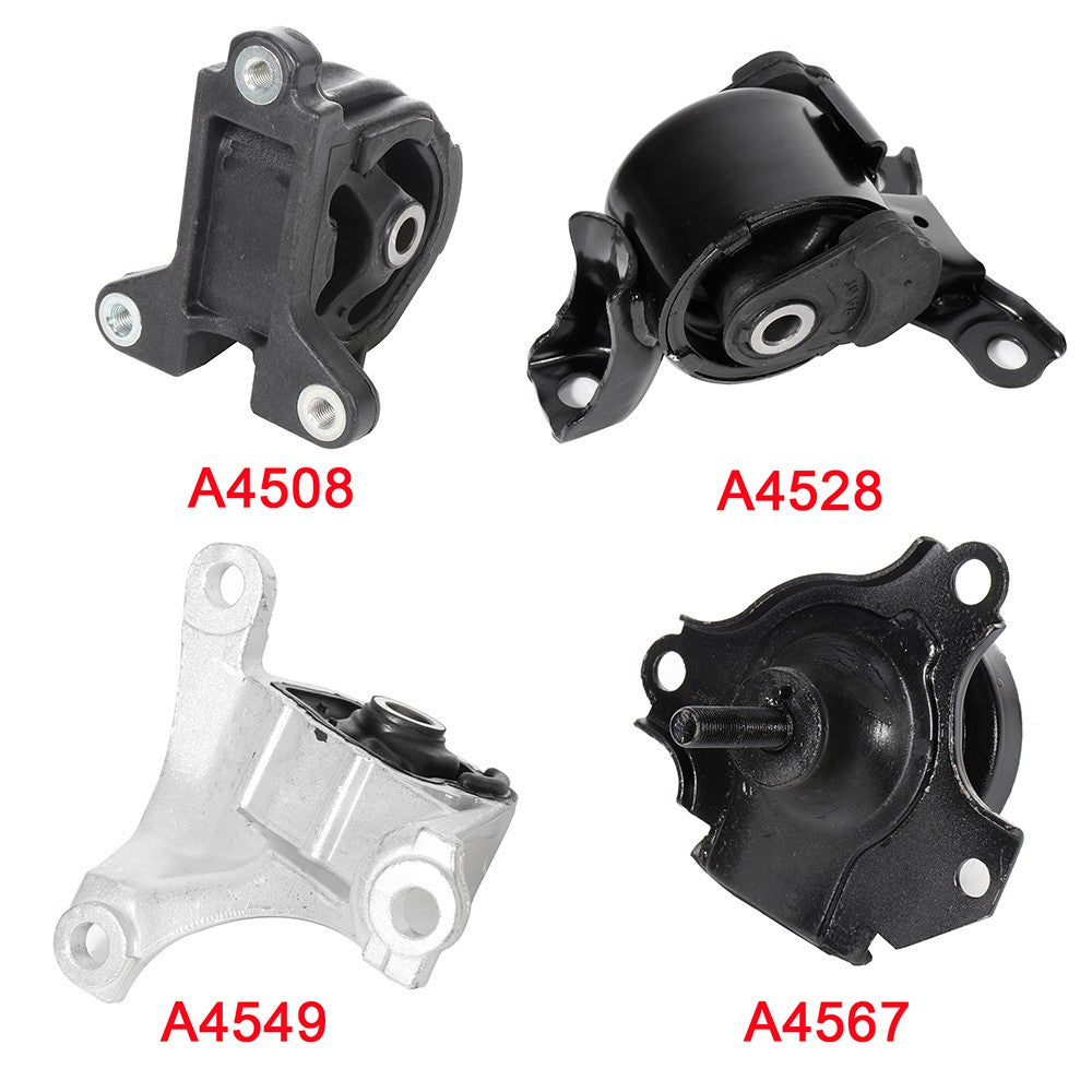 ECCPP 4Pcs Transmission Motor Mounts For 2002 2003 2004 2005 Honda Civic Si 2.0L 6B93BC-57