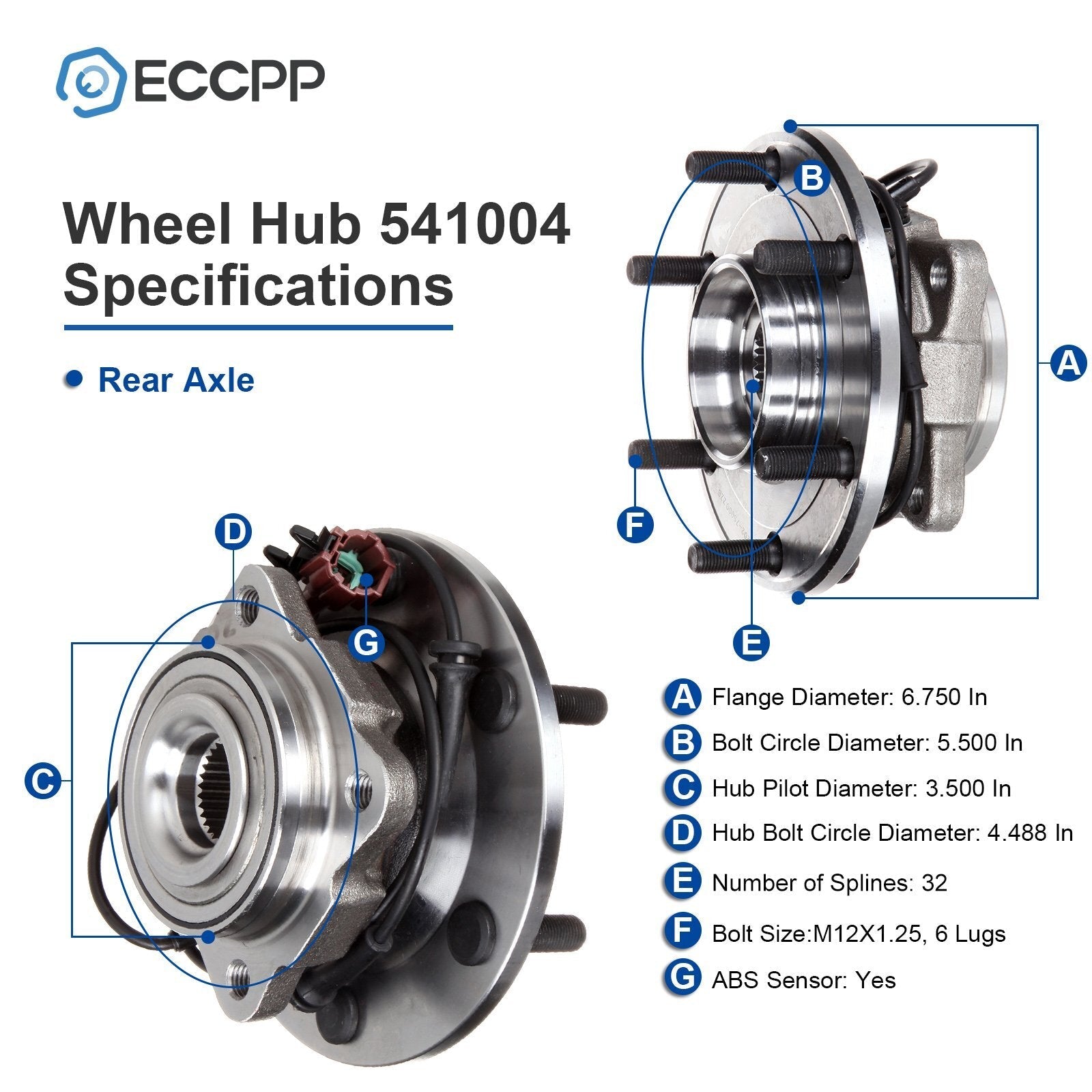 2Pcs Wheel Hub Bearings Rear For Nissan Armada 2005-2011 Infiniti QX56 2004-2010 6B93BC-57