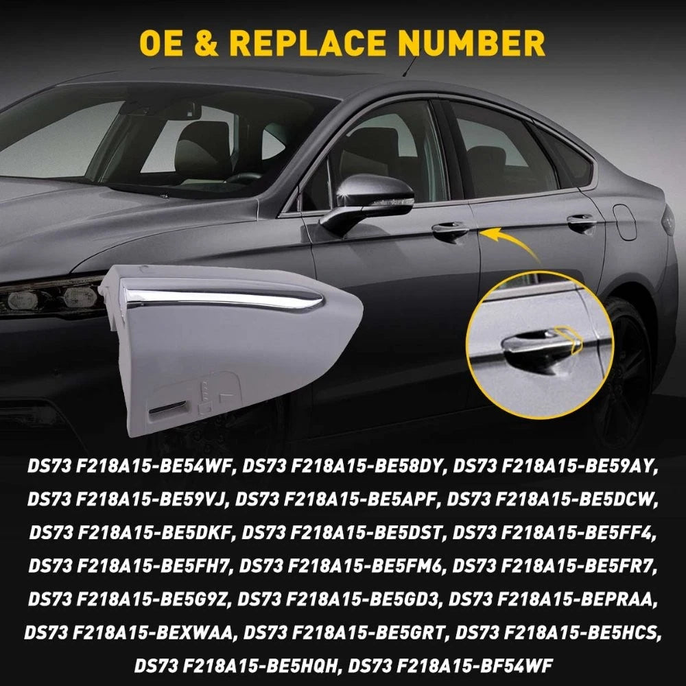 For 13-20 Ford Fusion Front LH FRONT Door Handle Lock Bezel CHROME Cover Cap EOA 6B93BC-57