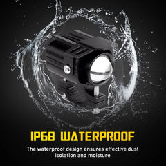Motorcycle Led Headlights Two-Color Bright External Spotlights Amber White EOA 6B93BC-57
