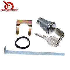 For Buick GM Chrome Trunk/Deck/Boot Lock Key Cylinder W/ 2 Keys 605533,TL1575 6B93BC-57
