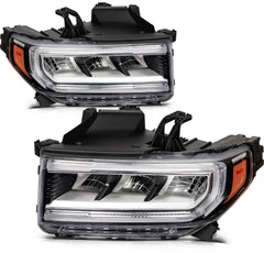 ECCPP LED Headlights Assembly For GMC Acadia 2020-2023 Pair Kit Black Amber 6B93BC-57