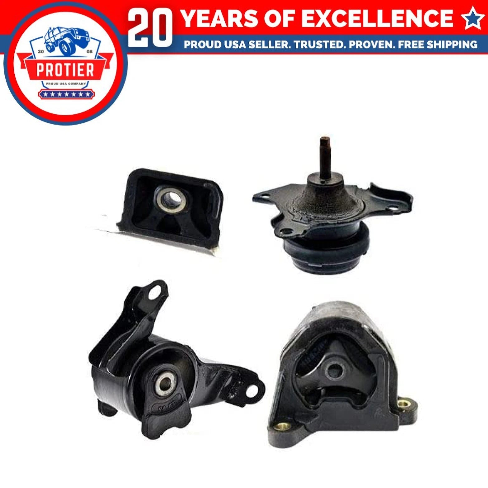 Fits 2003-2006 Honda Element 2.4L Engine Motor & Trans Mount w/Auto 4PCS : 6B93BC-57