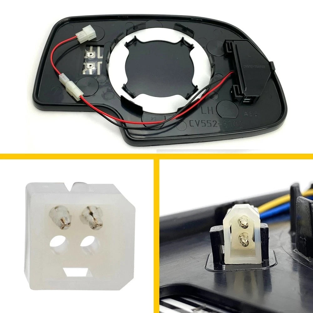 Mirror Glass Heated Turn Driver Signal Side LH for 2003-2007 Chevy GMC Cadillac 6B93BC-57