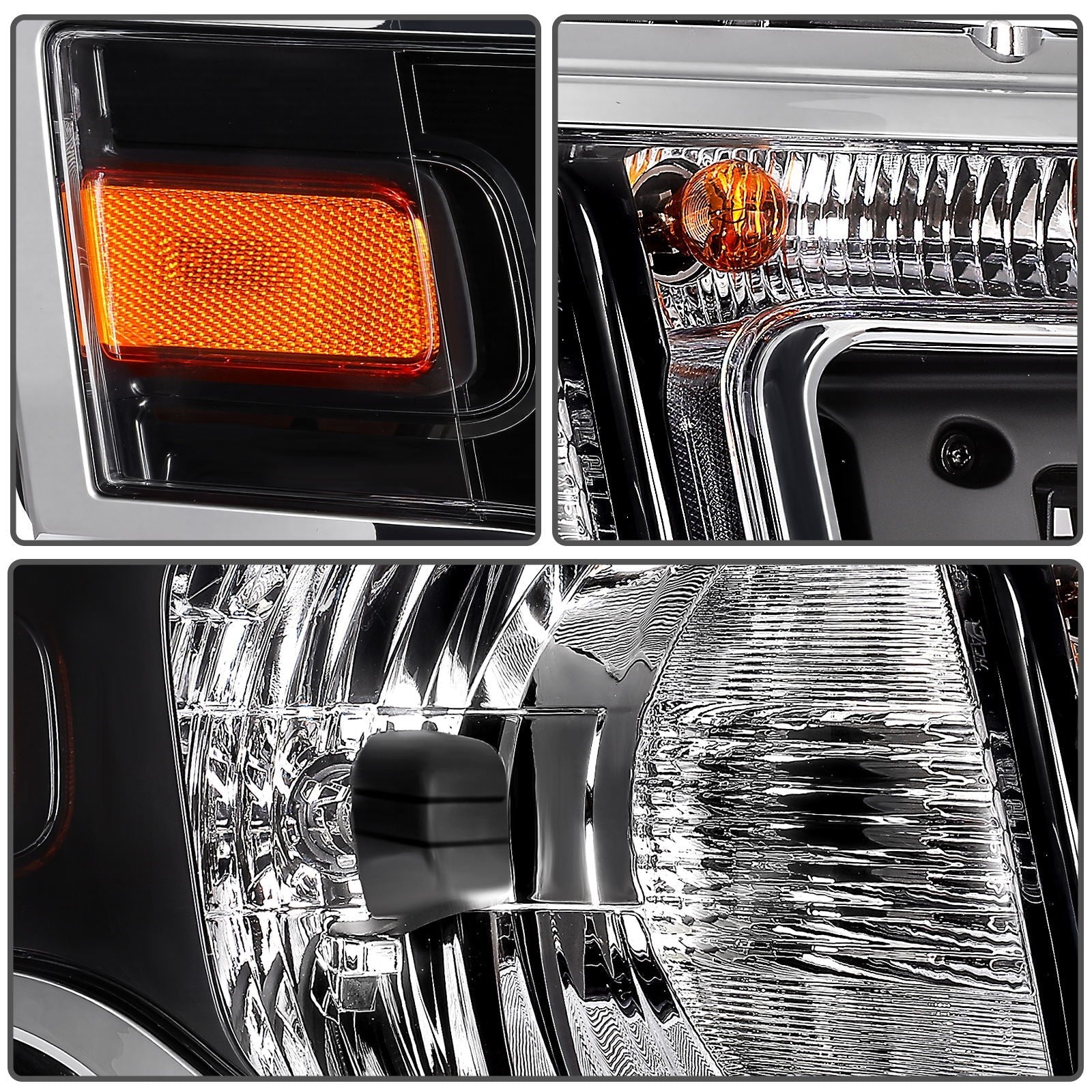 ECCPP Headlight Assembly For Ford Flex 3.5L 2013-2019 Passenger Right Side Black 6B93BC-57