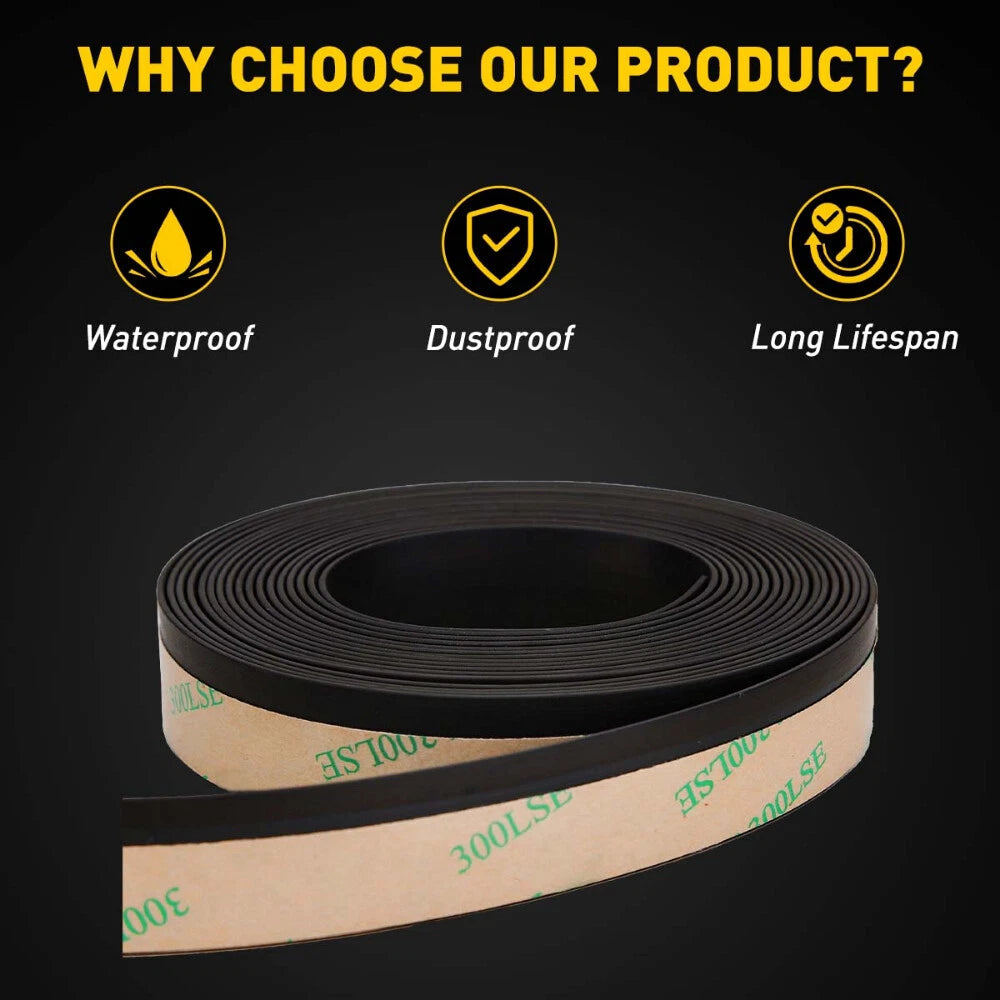 4M Rubber Seal Strip Car Front Rear Side Window Trim Edge Moulding Weatherstrip 6B93BC-57