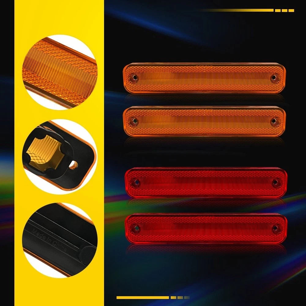 For 73-79 Ford F100/F150/F250/F350 Front Rear Bumper Side Marker Light Housings 6B93BC-57
