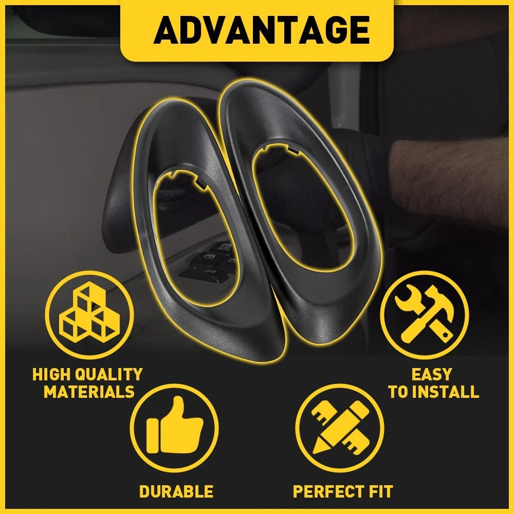 FOR 02-09 Chevy Trailblazer Set Front Inside Handle Door Trim Bezel Textured EOA 6B93BC-57