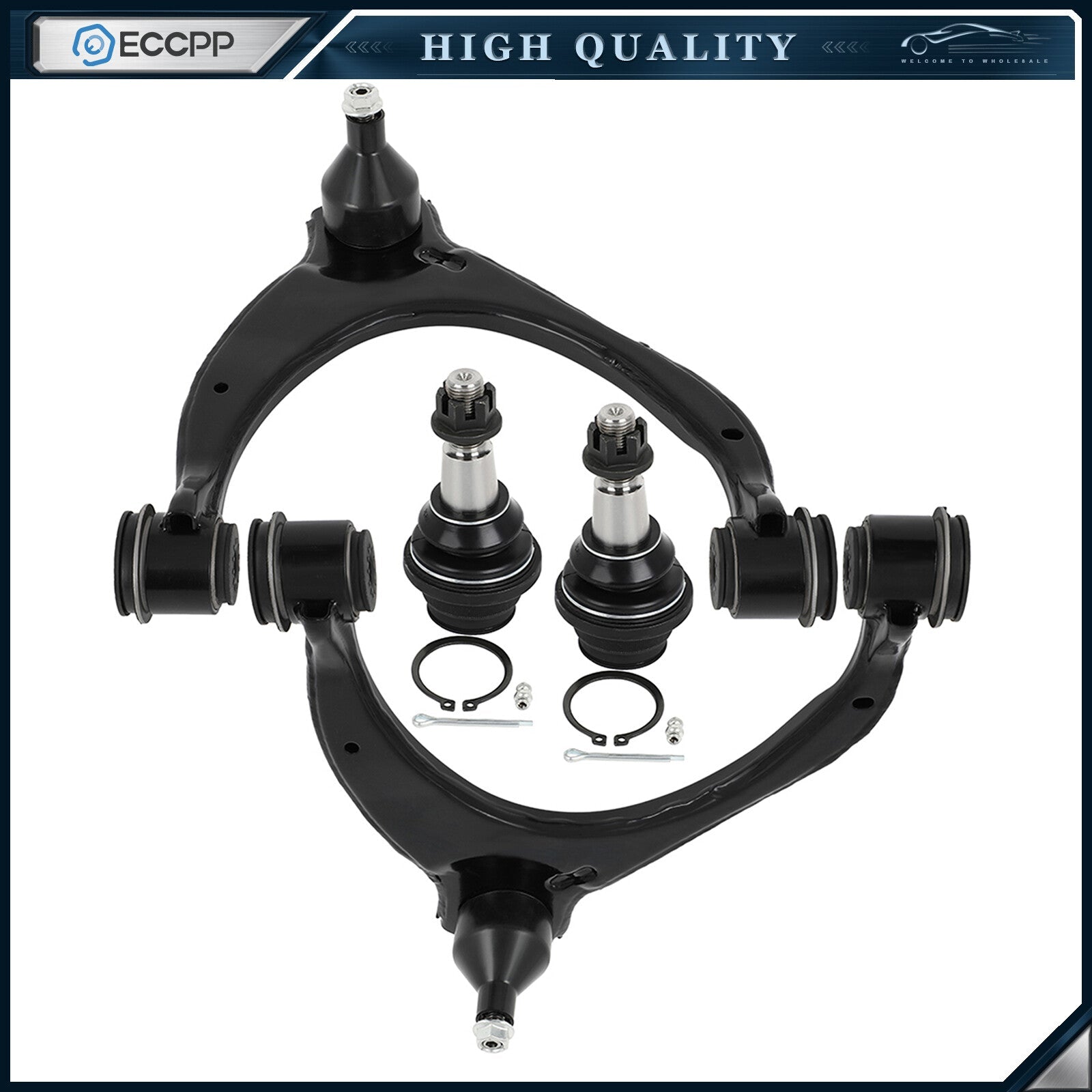4x Front Control Arm and Ball Joint Suspension Kit For 2015-2019 Chevrolet Tahoe 6B93BC-57