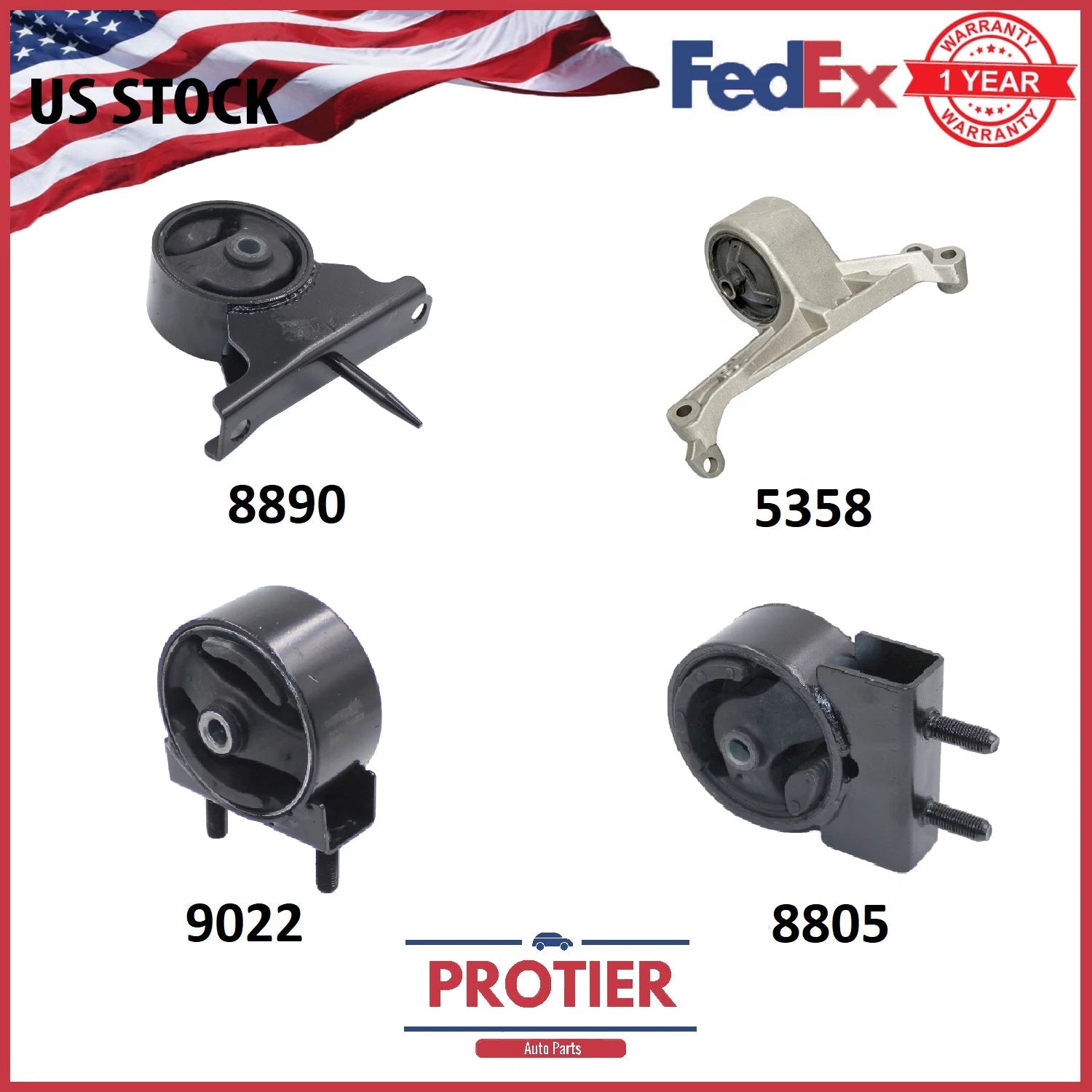 Engine Motor & Trans. Mount Set for 1999-2002 Suzuki Esteem 1.8L Auto Trans 6B93BC-57