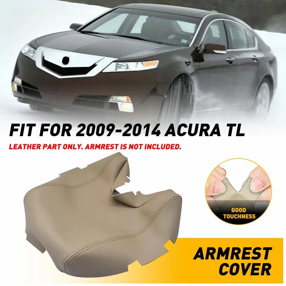 Center Console Lid Armrest Vinyl Cover Trim Taupe FOR 2009-2014 Acura TL A 6B93BC-57