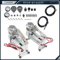 2 Pcs 12v 200 PSI Air Compressor Kit For Train Horns Bag Suspension KOEEP