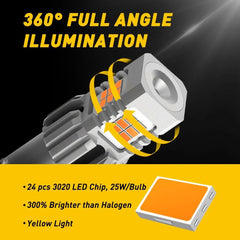 2x AUXITO 1156 BA15S LED Amber Turn Signal Light Bulbs No Hyper Flash CANBUS EOA AUXITO