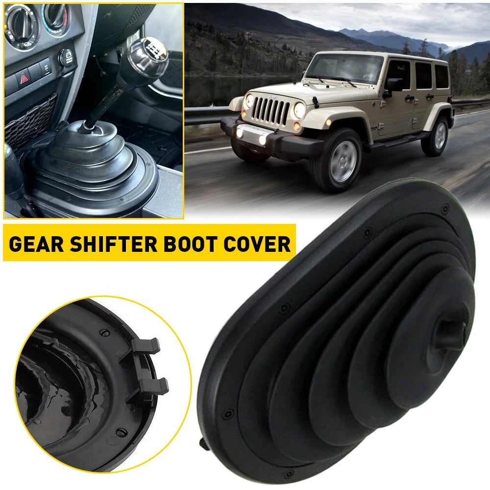 Fits 2007 2008 2009 2010 Jeep Wrangler 3.8L Manual Trans Gear Shifter Boot Cover 6B93BC-57