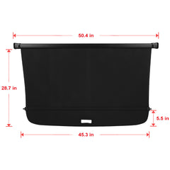 ECCPP Retractable Rear Cargo Cover For 2018 2019 2020-2024 Volkswagen Tiguan