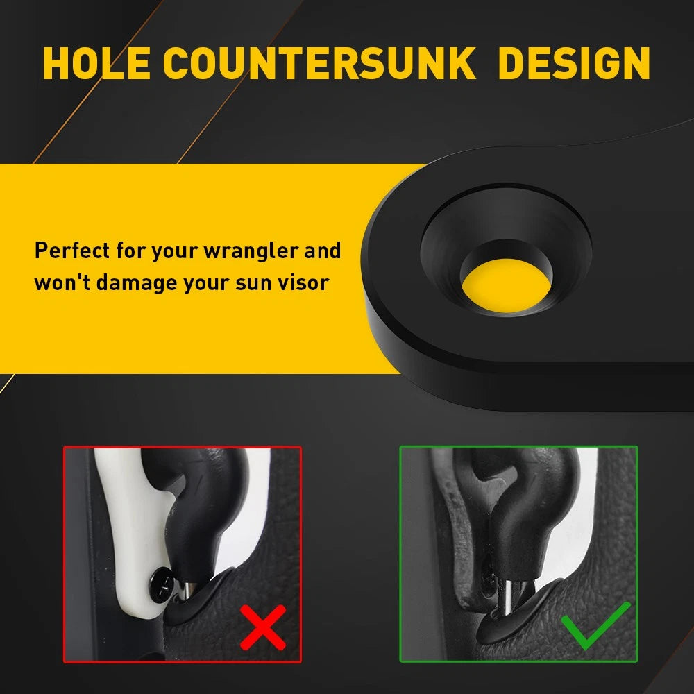 2X SUN FOR CLIPS VISOR JEEP 2018 ER JK & JL JT GLADIATOR WRANGLER Durable 6B93BC-57