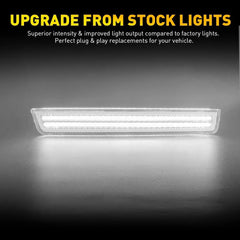 For 2015-2022 Dodge Challenger Bumper Front Side Marker Lamps Clear Lights Lens 6B93BC-57