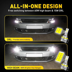 AUXITO H15 H7 LED Headlight Bulbs High / Low Beam 6500K White Bright 40000LM US AUXITO