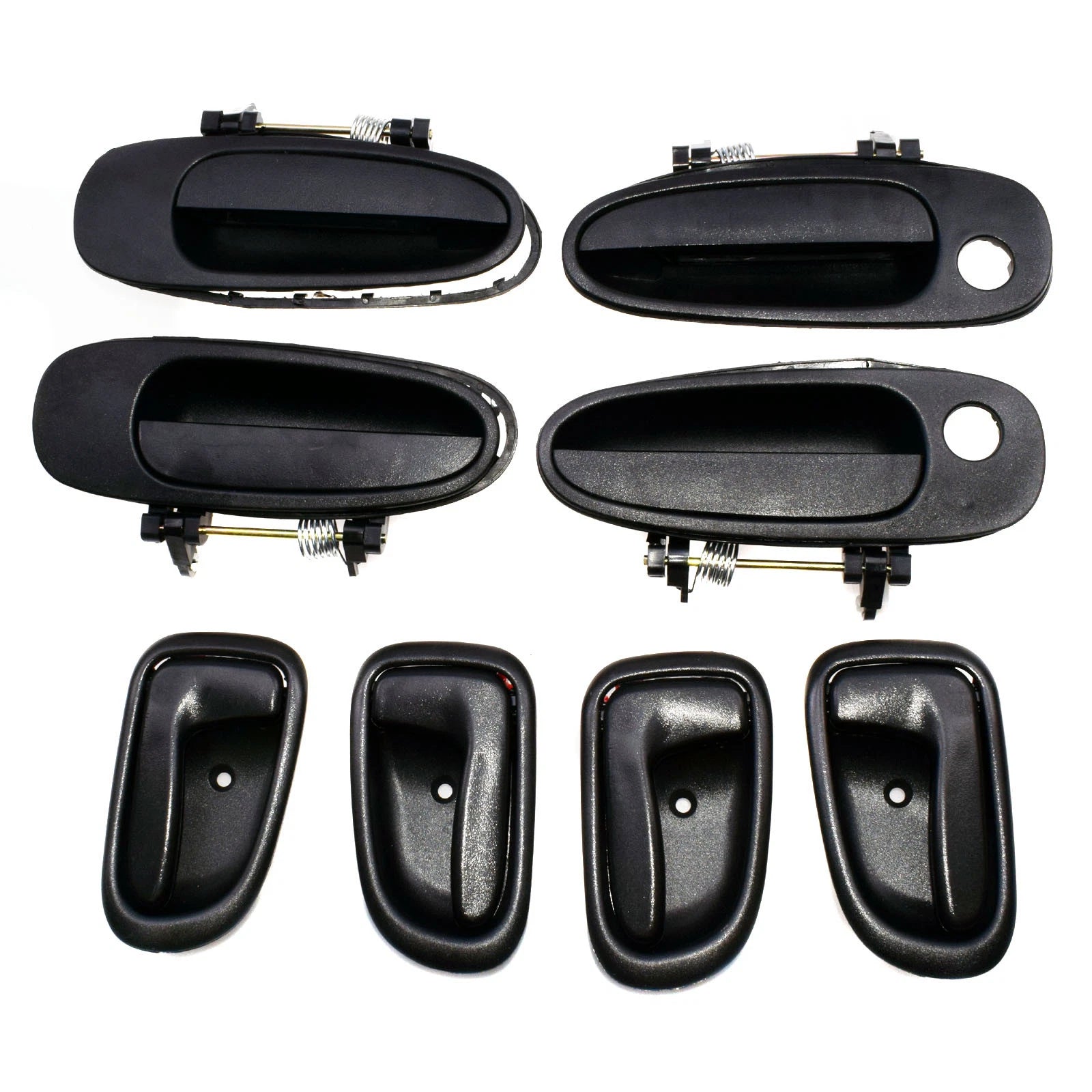 8Pcs Outside Inside Black Door Handles For Toyota Corolla Geo Prizm 1993-1997 6B93BC-57