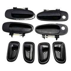 8Pcs Outside Inside Black Door Handles For Toyota Corolla Geo Prizm 1993-1997 6B93BC-57