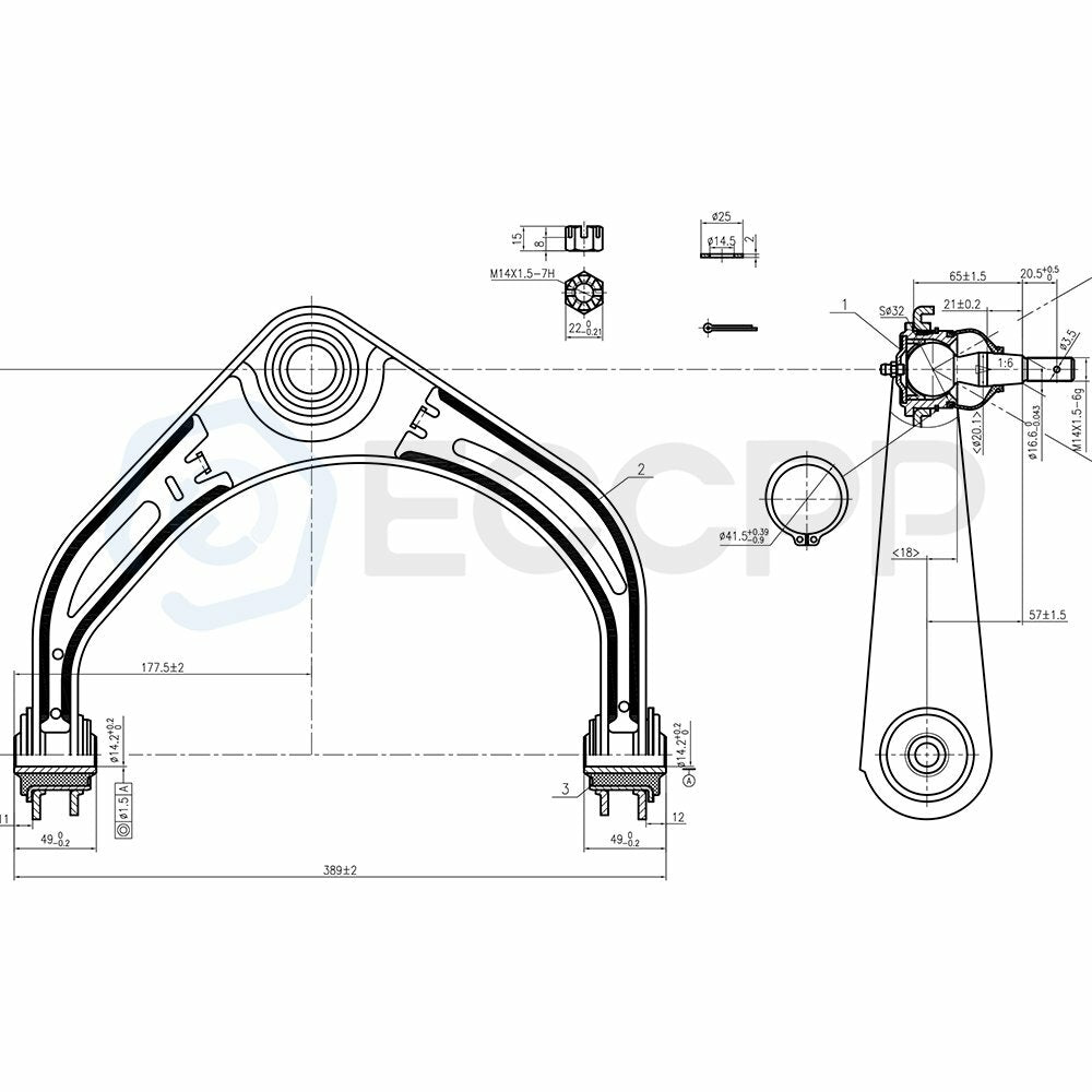 2006 - 2008 For Dodge Ram 1500 5-Lug 8pcs Front Upper Control Arms Suspension 6B93BC-57