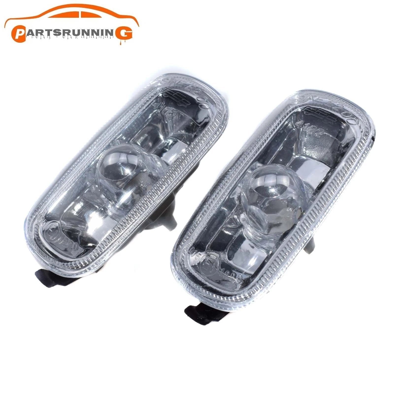 2 X Side Turn Light Cover Clear Lens For 2002-2008 Audi A4 B6 B7 A6 C5 4B0949127 6B93BC-57