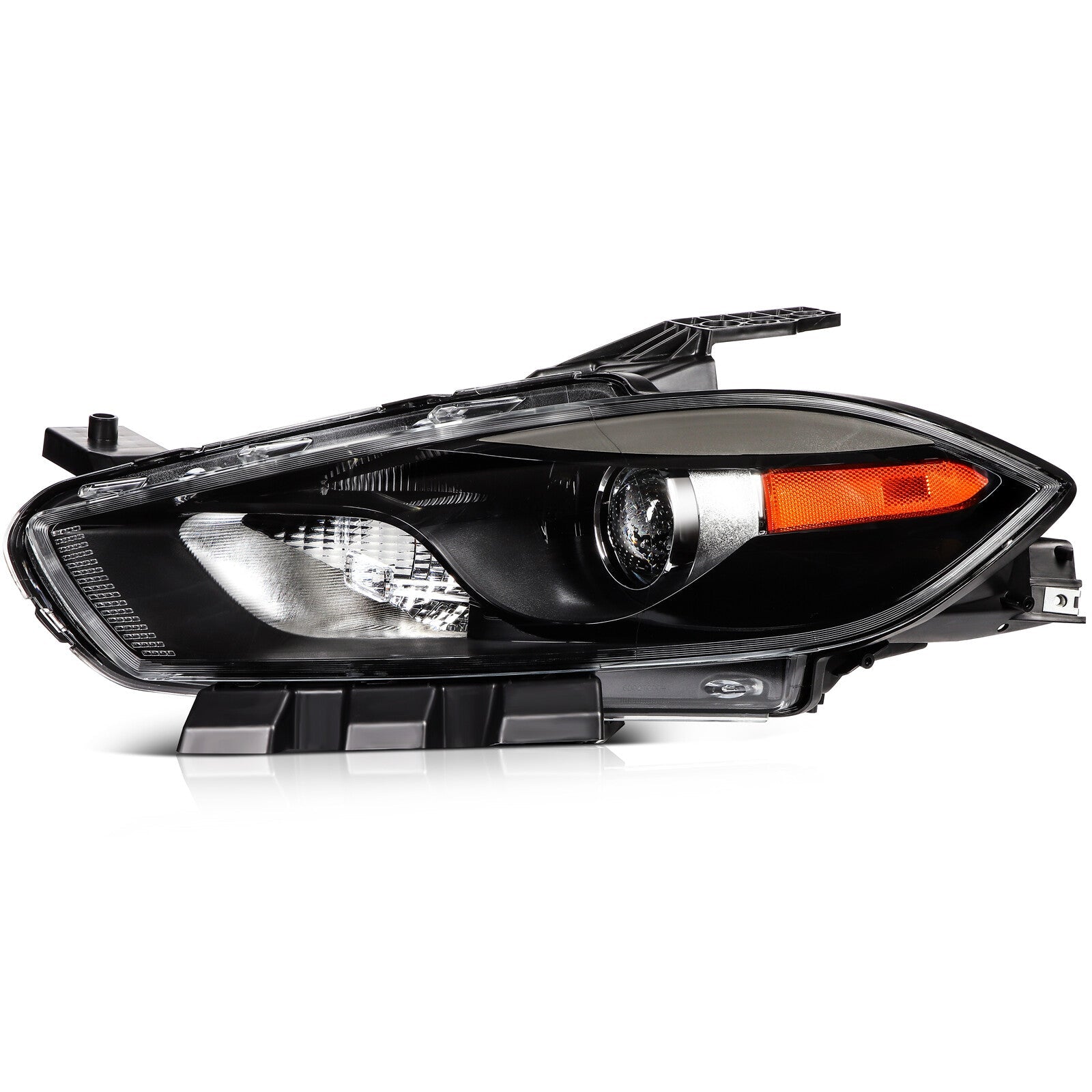 Headlights Assembly Left+Right For 2013-2016 Dodge Dart Black Housing 6B93BC-57