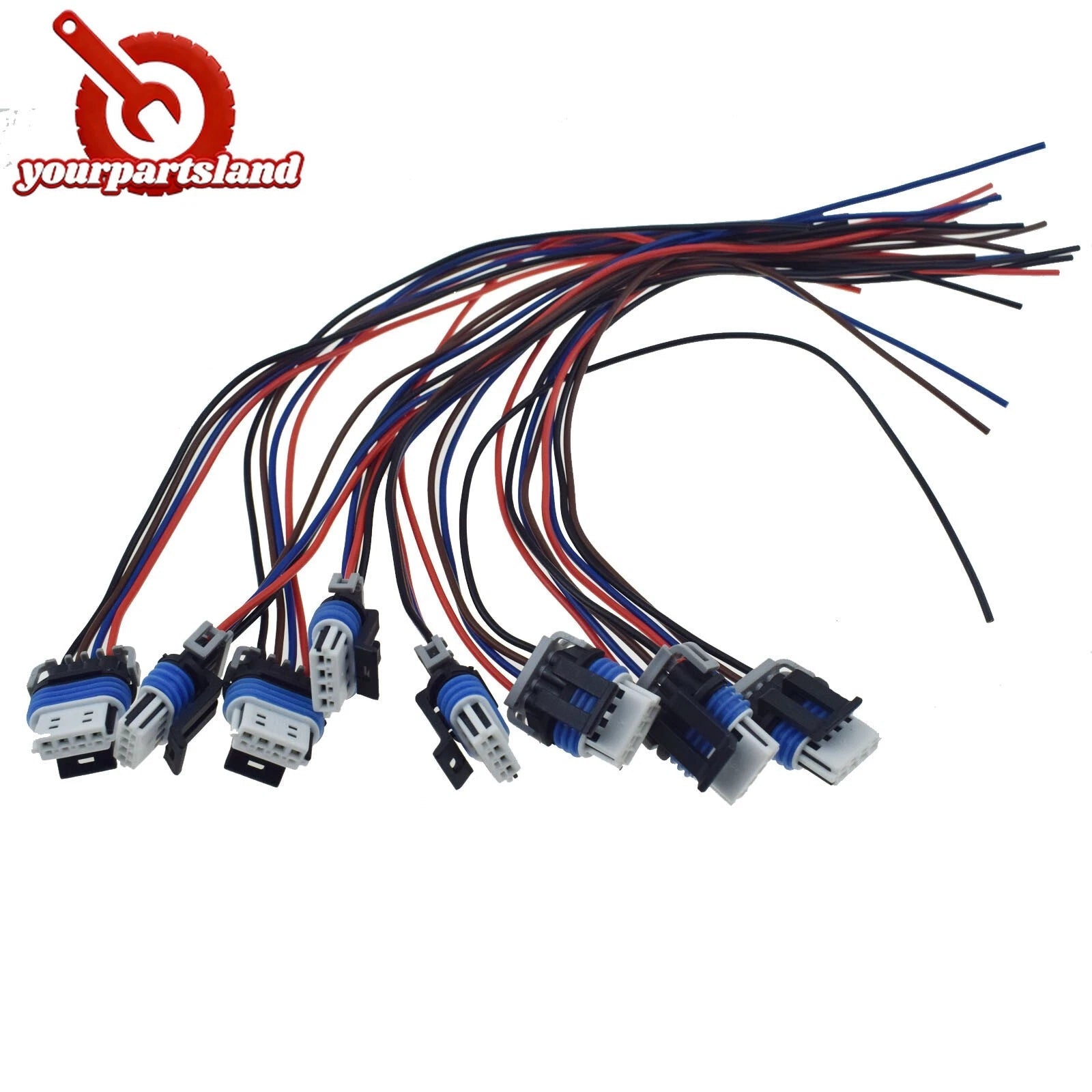 8PCS Ignition Coil Connector Harness LS2 LS7 D581 D585 For G-M Truck 12558693 6B93BC-57