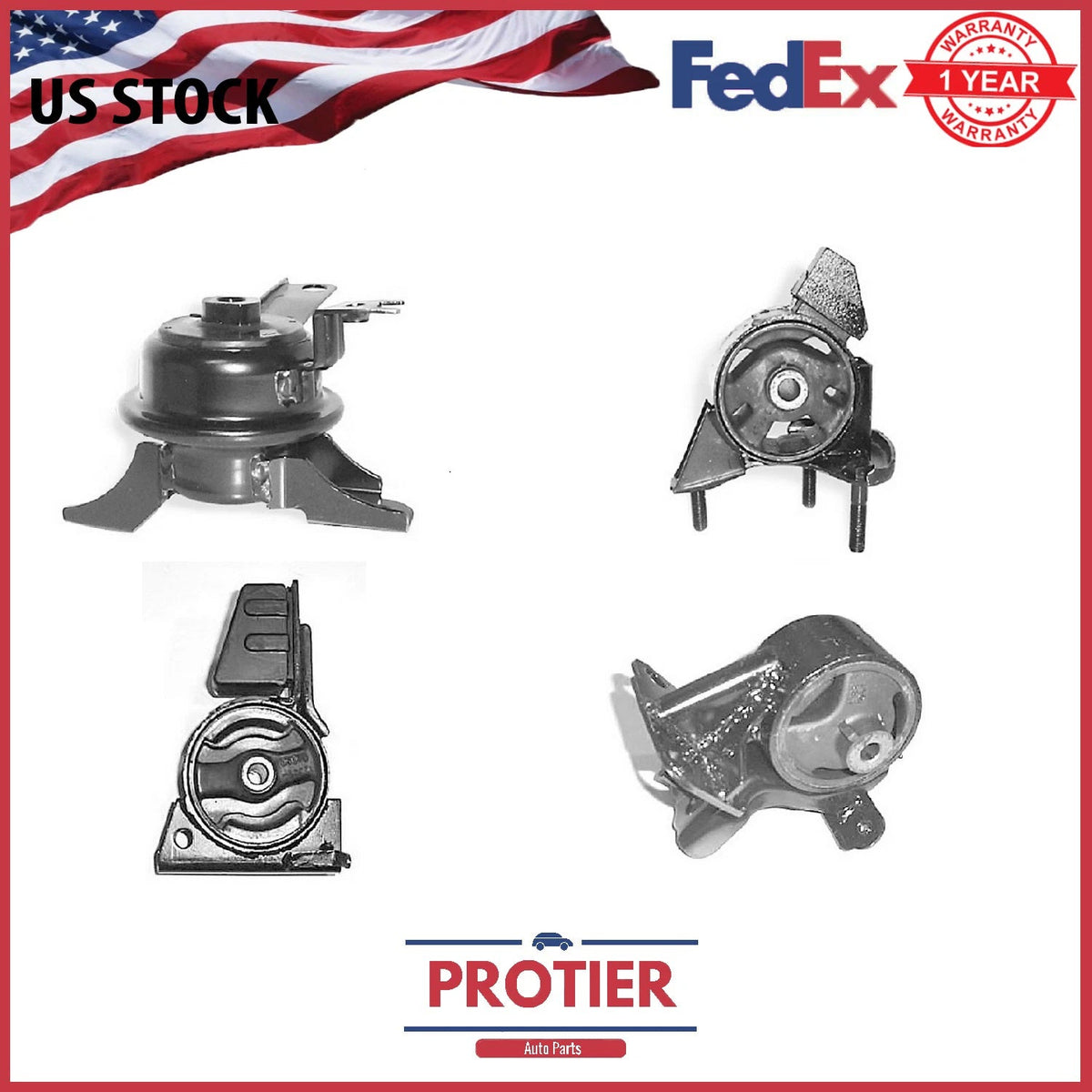 Engine Motor & Trans. Mount Set for 1998-2002 Toyota Corolla 1.8L 3 Speed Auto 6B93BC-57