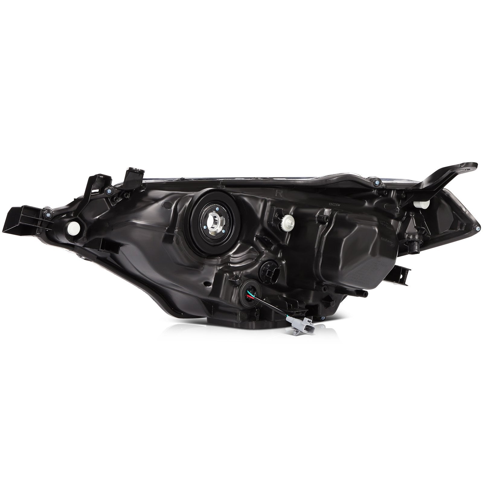 ECCPP Headlights Assembly For Toyota For Corolla 1.8L 2014-2016 Pair Black Amber ECCPP
